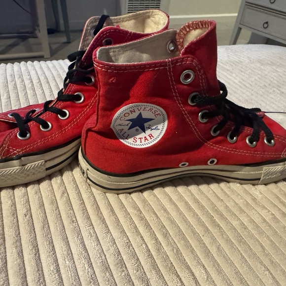 Converse Red High-Top Sneakers - Picture 3 of 12
